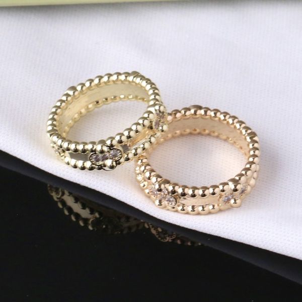 

18k gold diamond with side stones ring for women ring clover gold silver band rings jewelry linkb