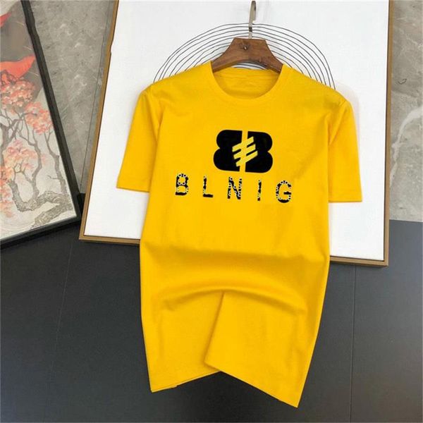 

2023fashion blouses women cotton blouse t-shirt mens letter waves combination summer short sleeve shirt clothing t ladies shirts plus size, White;black
