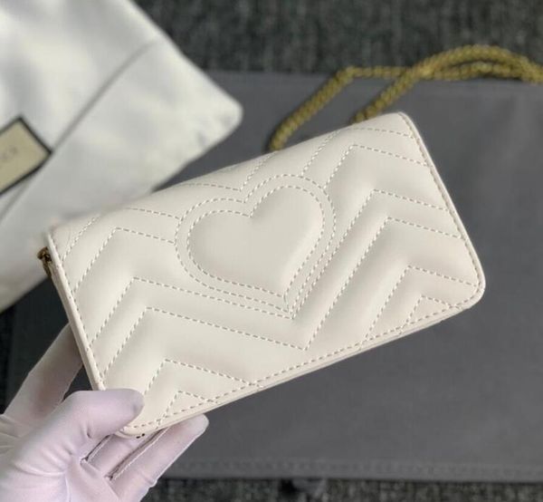 

crossbody chain marmont flap bag solid color hand clutch genuine leather fashion letters bronze hardware magnetic clasp women quilted should