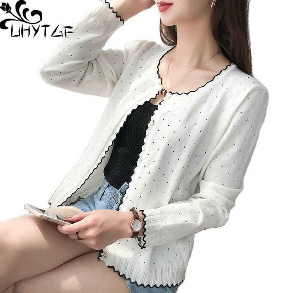 

outdoor t-shirts uhytgf short knitted sun protection clothing cardigan women jacket 2021 hollow ice silk shawl thin summer coat female 2175, Gray;blue