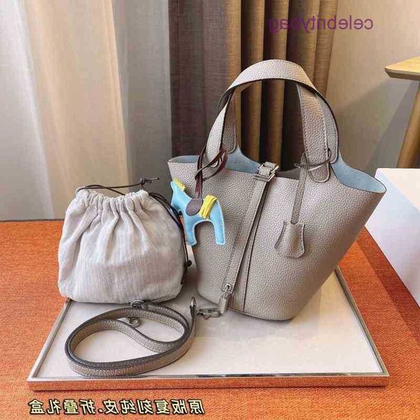 

hremm picotin locks bags evening cowhide lock designer portable 2023 handbags herbag litchi bucket handbag with real logo