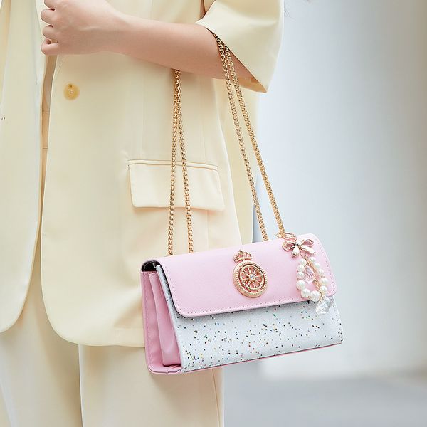 

hbp women's crossbody bag fashion purse metal logo design outdoor chain bag