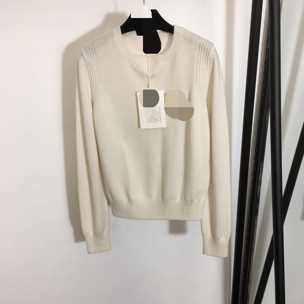 

206 l 2023 runway spring summer women sweater red black brand same style sweater long sleeve crew neck fashion clothes meiyi, White;black