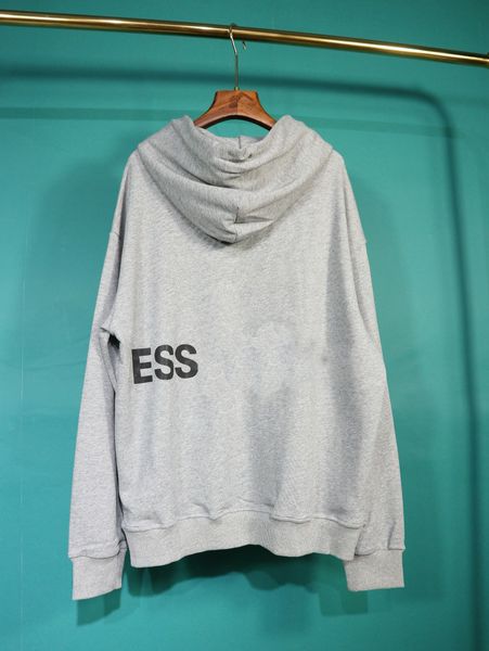 

ess classic sweatshirt fleece hooded couple pullover sweatshirt letter print long sleeve pullover simple casual, Black