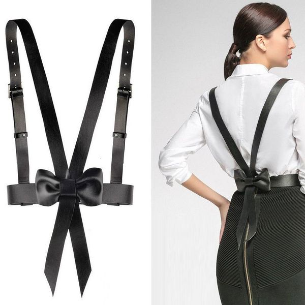 

suspender suspender bowtie belt shirt dress accessories braces brace bretelle ciclismo vintage prom cosplay maid outfit 230215, Black;white
