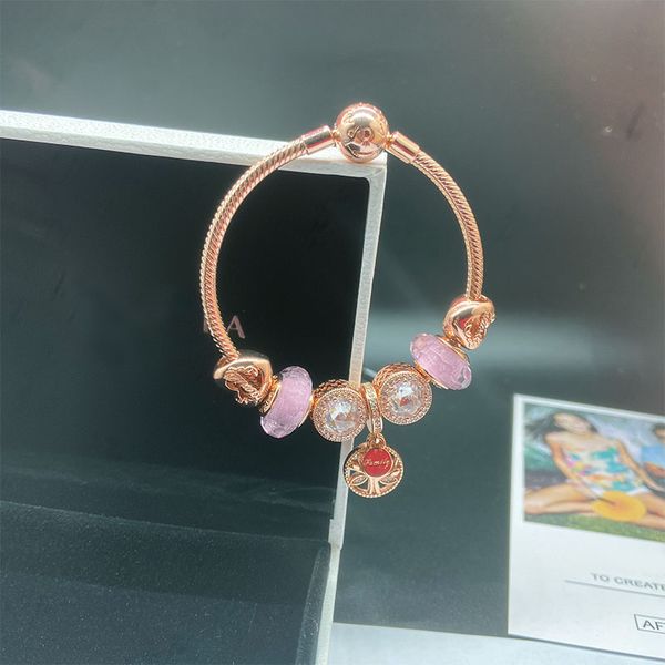 

pandora bangle bracelets for women rose gold tree of life pink glaze beads fashion cat's eye beaded bracelet ladies set send girlfriend, Black