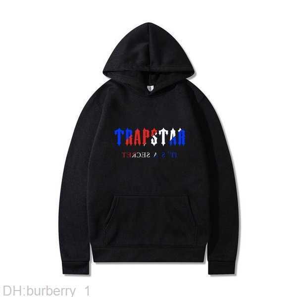 

2022 brand winter clothing trapstar men's hoodies hip hop mens hoodies letter print sportswear men women sweatshirt asian size 9c2qc, Black
