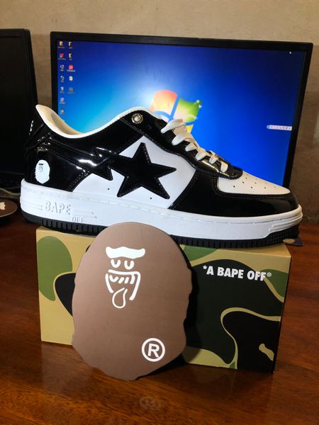 

2023 women mens designer shoes sk8 sta white black patent leather red blue color camo combo pink grey og platform sneakers abc casual sports