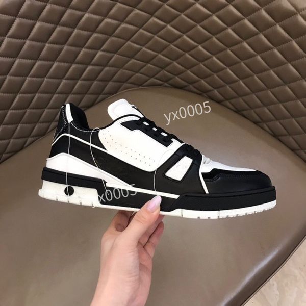 

fashion boots men's tennis shoes fashion printed leather casual shoes for men's, Black