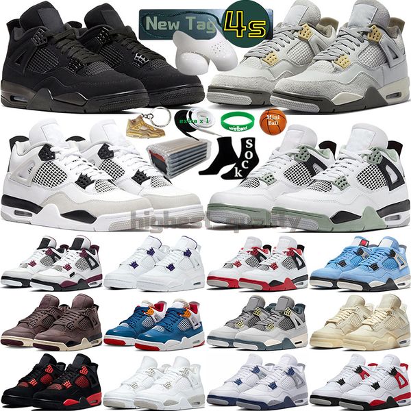 

basketball 4 shoes for men women 4s craft seafoam military black cat sail canvas white oreo midnight navy university blue fire red bred mess