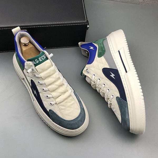 

luxury designer wedding dress party shoes autumn fashion lace-up vulcanized casual sneakers round toe thick bottom business driving walking, Black