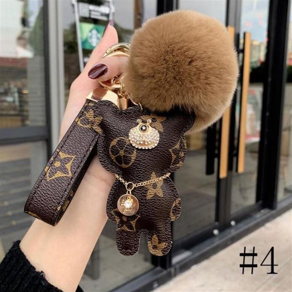 

new designer key chain with box mono accessories key ring leather letter pattern christmas gift to her purse284k, Silver