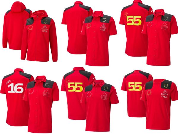 

2023f1 hoodie summer team short-sleeved shirt customized with the same style