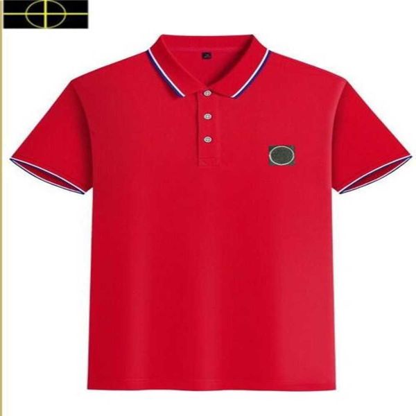 

stone summer brand men's t-shirts polo island polos fashion embroidered letters graphic printing is land casual women's9yaa, White;black