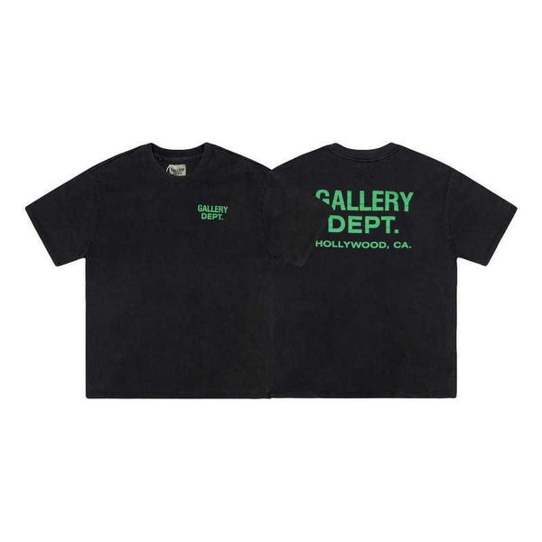

t shirts 2023 galleryes tees dept spring washed old printed letters short sleeves, White;black