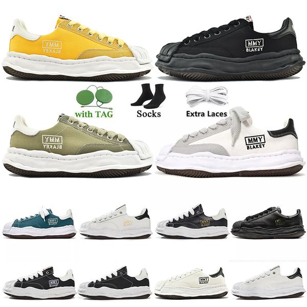 

maison mihara designer yasuhiro miharas casual shoes mmy men women triple black white low sole canvas shoe leather original sole cap mens tr