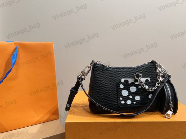 

shoulder bags marellini handbag yayoi kusama women crossbody bag capucines designer mini pumpkin tag 3d dots clutch wallet silver chain m209