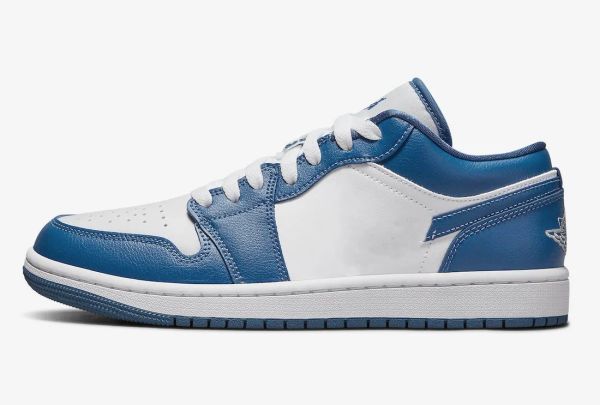 

men wmns designer 2023 basketball shoes jumpman 1s 1 low marina blue fashion golf white-dark-marina-blue ourdoor sports running