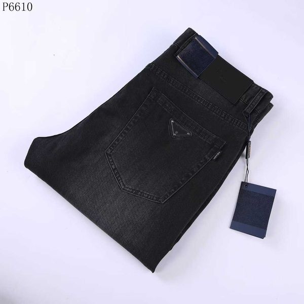 

luxury 2023 men's jeans casual pants designer brand high street straight jean mens blue jeans washed big hole zipper biker pants black