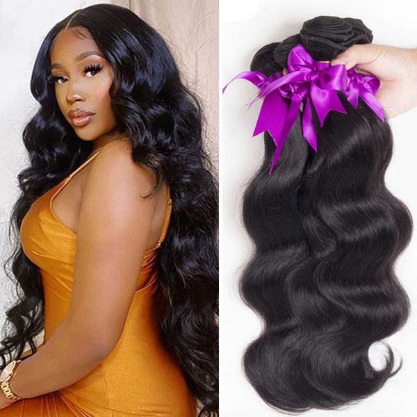 

lace wigs body wave bundles only brazilian hair weave bundles natural human hair bundles remy hair human hair 1/3/4 pcs bling 230206, Black;brown