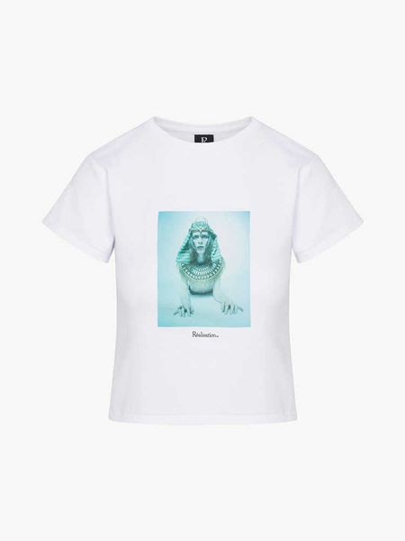 

23ss realisation par women designer t shirt lion figure print fashion short-sleeved t-shirt female, White