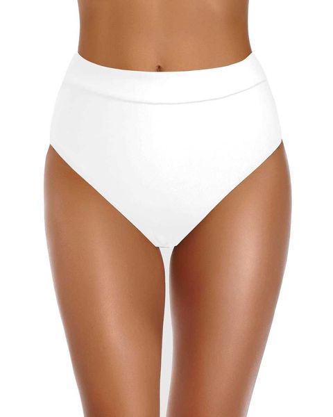

23 solid color women bikini swimming trunks swimwear, White;black