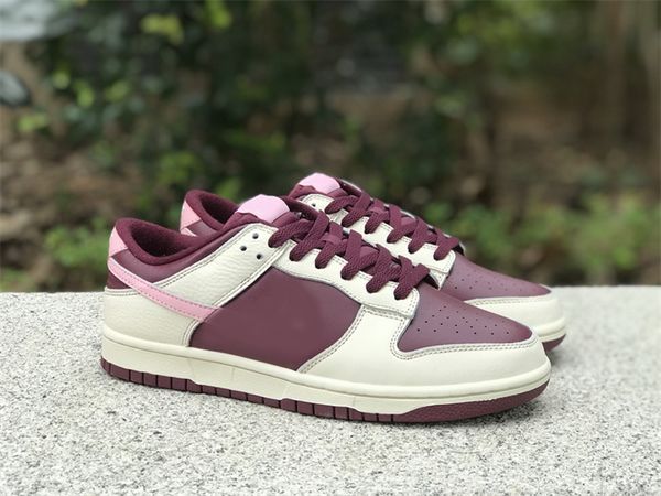 

with box mens low running shoes valentines day pale ivory medium soft pink dr9705-100 men women trainers sports sneakers og quality 36-46, Red;white