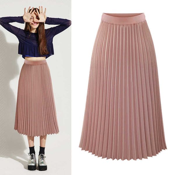 

skirts pleated skirt womens summer 2021 high waist pleated tutu elegant chiffon skirt femme black white ladies midi skirt saia jupe l230215