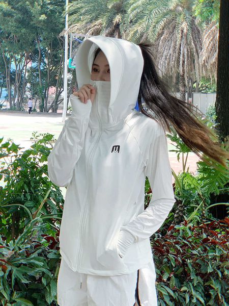 

outdoor t-shirts ice silk sun protection clothing women's 2022 new summer thin western style uvproof breathable cardigan hooded sports, Gray;blue