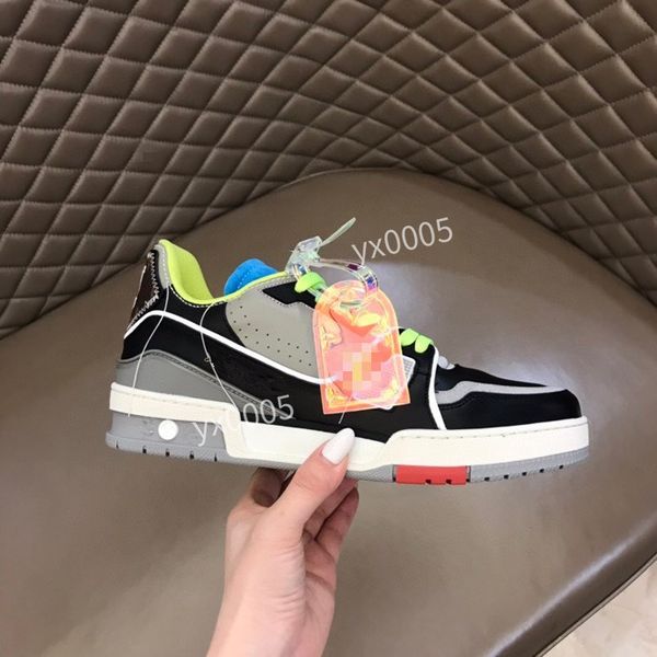 

2023 fashion boots men's tennis shoes fashion printed leather casual shoes for men's size38-44 rd221012, Black