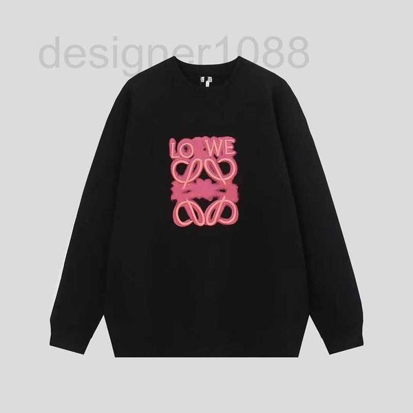 

designer 2022 high edition luo family classic basic embroidery lougou loose knitted sweater for men and women, White;black