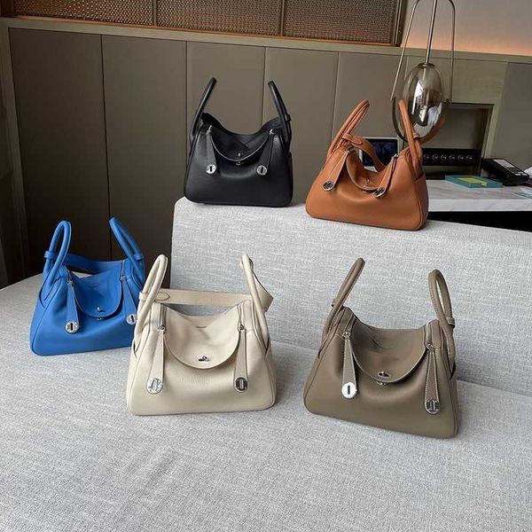 

designer lindi new pillow bag fashion one-shoulder diagonal portable doctor silver button lindi togo head leather armpi