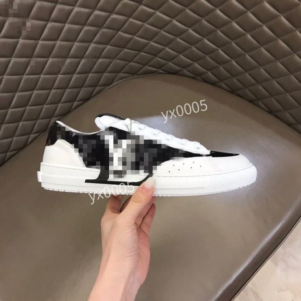 

2023 men's shoes luxury designer brand ribbon lychee pattern cowhide size38-45 rd221009, Black