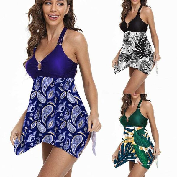 

plus sized skirt triangle bikini slim fit slimming, White;black