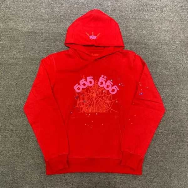 

sp5der young thug 555555 angel pullover pink red hoodye pants men quality shoe sp5ders printing spiders hoodie web sweatshirts 6 wkw0, Black