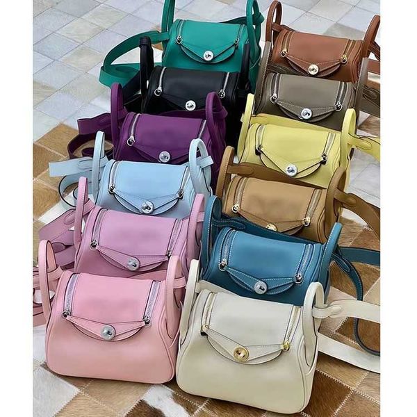 

designer lindi new pillow bag fashion one-shoulder diagonal portable doctor high-end cow leather swift mini lindi women