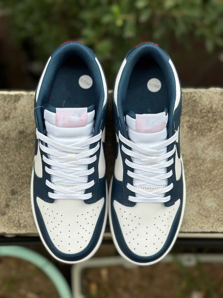 

casual shoes 2023 latest skateboard dnks low valerian blue white university red outdoor fashionable men women with boxes, Black