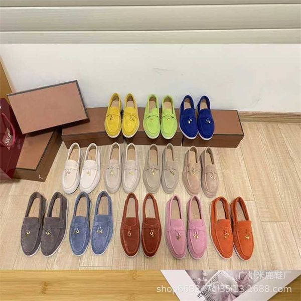 

designer loropiana charms shoes lp lefu shoes women's summer shoes wearing lazy shoes british style genuine leather pea shoes women&#03, Black;white