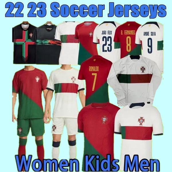 

portugals soccer jerseys 202 men kids kit women fans versoin pepe joao felix ruben football shirt b.fernandes bernardo r.sanches diogo j ron, Black;yellow