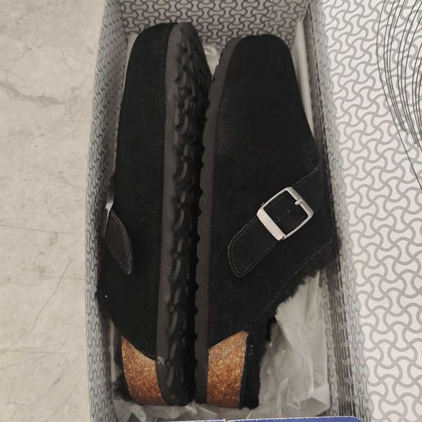 

designer snow boots ankle boot shoes short bottes fashion martin designer winter warm wool real leather platform ariat slippers fluffy slipp, Black