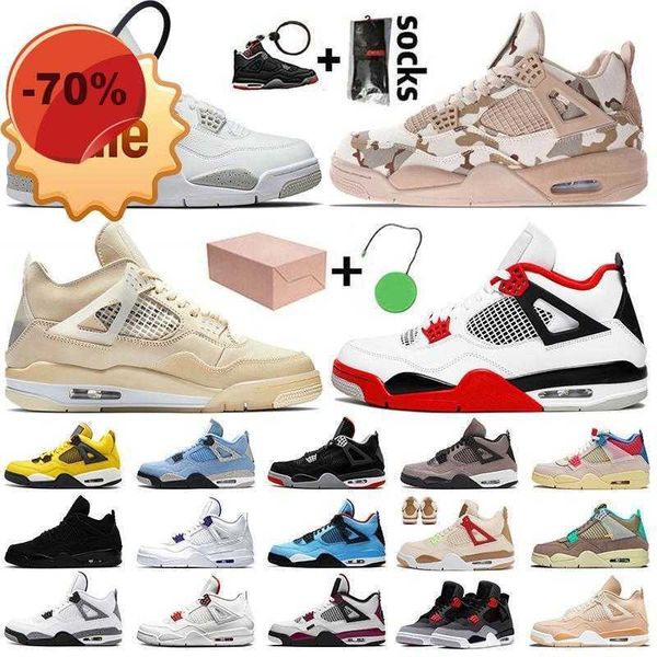 

sandals jumpman designer 4 women men basketball shoes 4s white oreo sail infrared fire red veterans day university blue bred wild things tra, Black