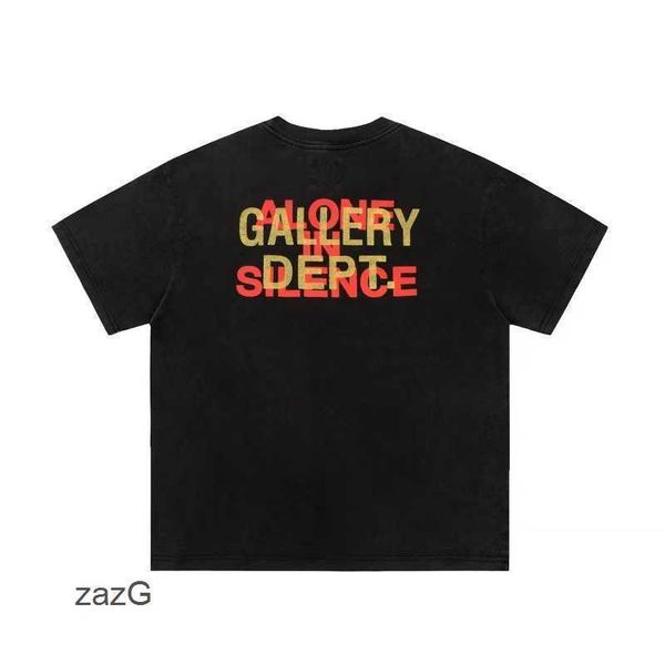 

fashion t shirts brand 2023 galleryes american tees dept 22ss wash letter short sleeve men's women's high street half 2 7jcp, White;black