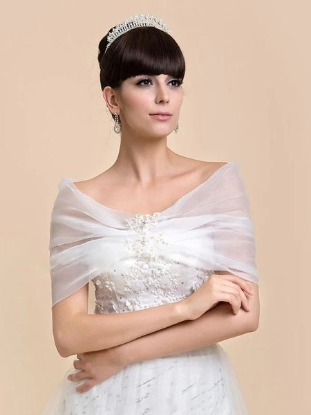 

organza party evening wedding wraps, Black