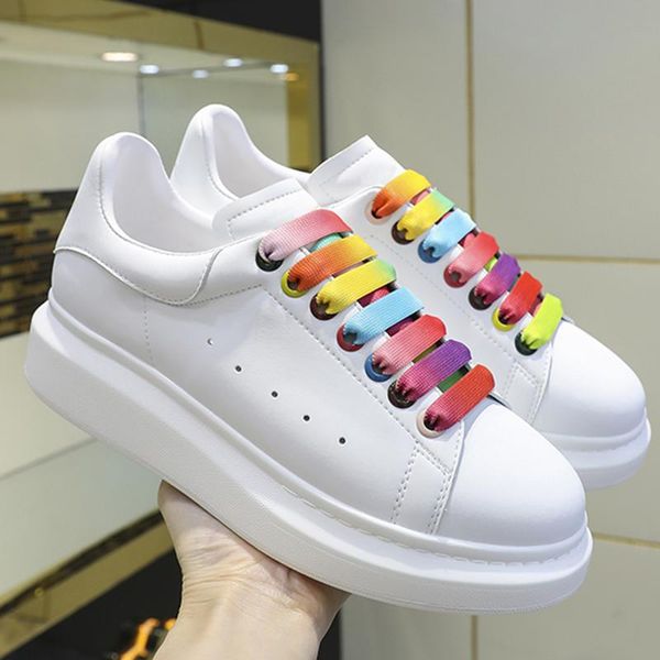 

2021 fashion platform shoes black velvet white laser yellow blue reflective red snakeskin rainbow multi-color men women sneaker casual shoes
