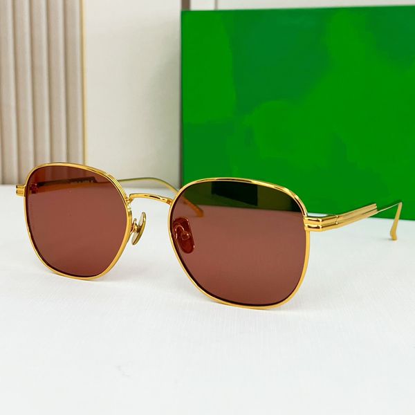 

gold metal brown geometric sunglasses for women men 1014 sunglasses designers sonnenbrille gafas de sol uv400 protection eyewear with box, White;black