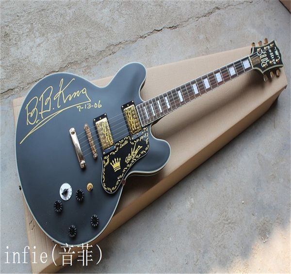 

2023 new bb-king solid matt black electric guitar models commemorative models guitar
