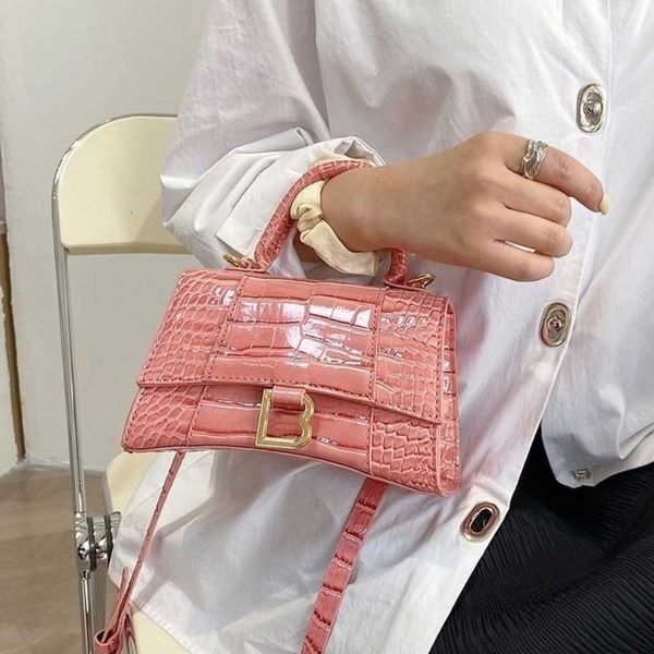 

brand designer bags handbag shoulder crossbody bag tote bag fashion women's new advanced sense alligator pattern hourglass shoulder mes