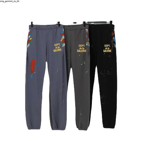 

new designer print men's women's lovers' loose casual pants leggings fashion brand pants, Black