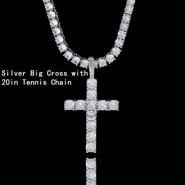 Silver with 20inch Tennis Chain