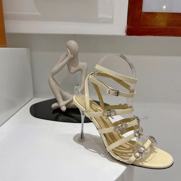 

sandals rhinestone butterfly decoration beige 8.5cm high heels ankle band wedding shoes classic designer summer open toe womens dress shoe 3, Black